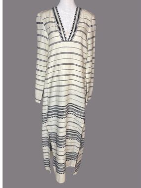 NWOT! Lemlem Theodora Stripe 100% Cotton Long Sleeve Kaftan Dress - Size S